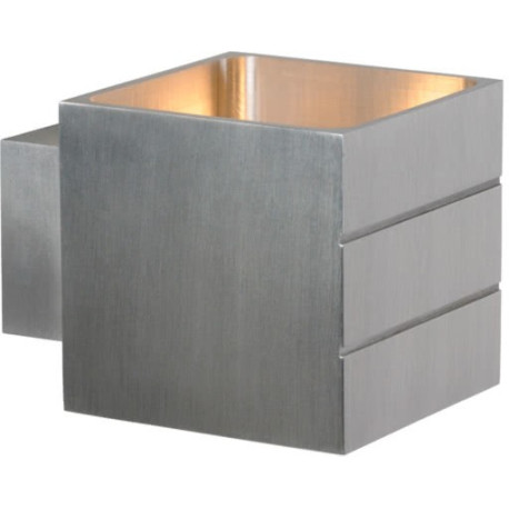 Applique contemporaine cube en aluminium chrome Lea
