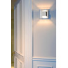 Applique contemporaine cube en aluminium chrome Lea