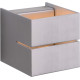 Applique design cube ouvert aluminium Arthur