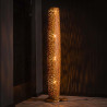 Lampadaire style nature en teck massif recyclé H 184 cm Fusine