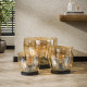 Lampadaire moderne en verre ambré Ø 29 cm Hoggy Lampadaire moderne en verre ambré Ø 29 cm Hoggy