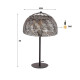 Lampe à poser contemporaine en métal brun/noir Izzy Lampe à poser contemporaine en métal brun/noir Izzy
