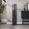 Lampadaire industriel H 120 cm en métal brun noir Cyriel