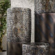 Lampadaire industriel H 120 cm en métal brun noir Cyriel