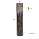 Lampadaire industriel H 120 cm en métal brun noir Cyriel