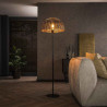 Lampadaire contemporain en métal brun/noir Izzy