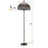Lampadaire contemporain en métal brun/noir Izzy