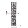 Lampadaire industriel en métal noir H 122 cm Isaya