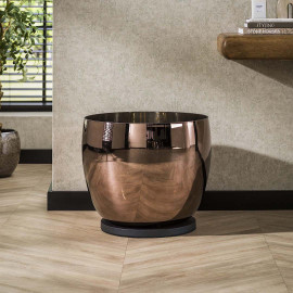 Lampadaire moderne en verre cuivré Ø 48 cm Hoggy