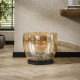 Lampadaire moderne en verre ambré Ø 48 cm Hoggy