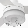 Ventilateur de plafond ICE blanc Ø132 cm avec LED et haut-parleur Bluetooth