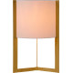 Lampe de table contemporaine métal et tissu blanc Melinora