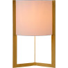 Lampe de table contemporaine métal et tissu blanc Melinora