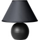 Lampe à poser classique en céramique et tissu noir Penny