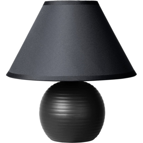 Lampe à poser classique en céramique et tissu noir Penny