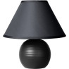 Lampe à poser classique en céramique et tissu noir Penny