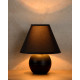 Lampe à poser classique en céramique et tissu noir Penny