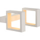 Applique led design double carré blanche Mirra