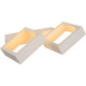 Applique led design double carré blanche Mirra