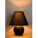 Lampe à poser classique en céramique et tissu noir Penny