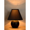 Lampe à poser classique en céramique et tissu noir Penny