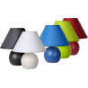 Lampe à poser classique en céramique et tissu noir Penny