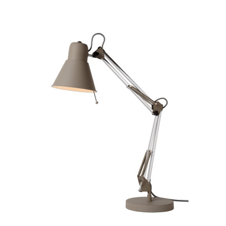 Lampe de bureau design en métal taupe Emelyn