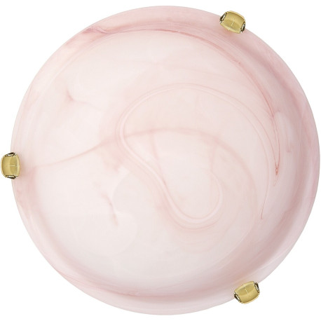 Plafonnier classique en verre opaque rose Ø30 cm Adelie
