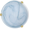 Plafonnier classique en verre opaque bleu Ø30 cm Adelie