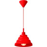 Suspension contemporaine en plastique et silicone rouge Callie