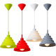 Suspension contemporaine en plastique et silicone rouge Callie