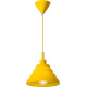 Suspension contemporaine en plastique et silicone jaune Callie