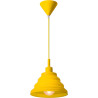 Suspension contemporaine en plastique et silicone jaune Callie