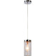 Suspension vintage ronde en verre clair Canut
