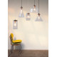 Suspension vintage ronde en verre clair Canut