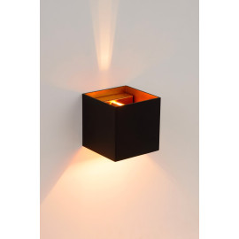 Applique carrée led design noire et or Sony