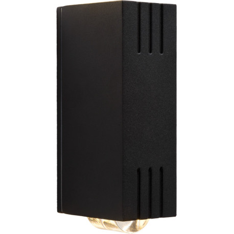 Applique moderne rectangulaire en aluminium noir LED Cara