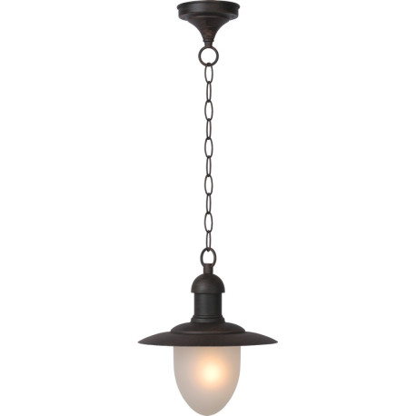 Suspension vintage lanterne en métal rouille Faen