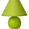 Lampe à poser classique en céramique et tissu vert Penny