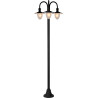 Lampadaire vintage 1 lampe métal noir Dagmar
