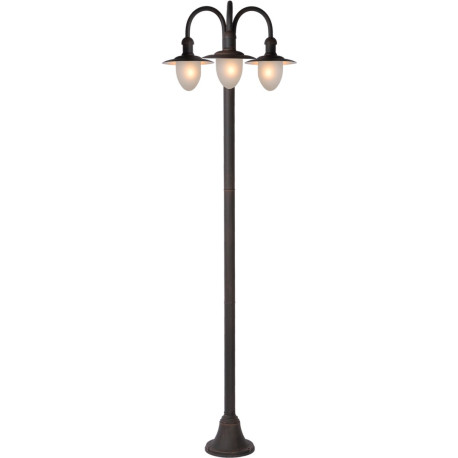 Lampadaire vintage 1 lampe métal rouillé Dagmar
