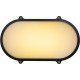 Applique classique ovale en aluminium noir 27 cm Daria
