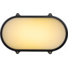 Applique classique ovale en aluminium noir 27 cm Daria
