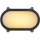 Applique classique ovale en aluminium noir 15,5 cm Daria
