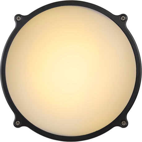 Applique classique ronde en aluminium noir Ø 24,5 Daria