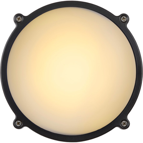 Applique classique ronde en aluminium noir Ø 19 Daria