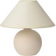 Lampe de table classique en céramique et tissu blanc mat