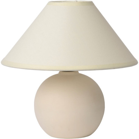 Lampe de table classique en céramique et tissu blanc mat