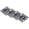 Spot moderne carré en aluminium LED 12 cm Efisio
