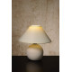 Lampe de table classique en céramique et tissu blanc mat